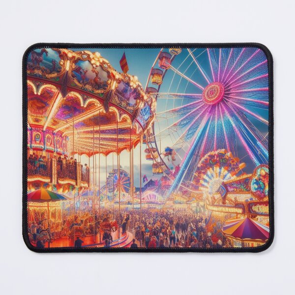 Item preview, "Whimsical Carnival Delight: Fun Fair Fabric Fête designed and sold by Rui Fernandes.