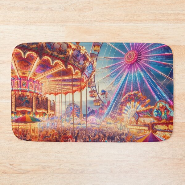 Item preview, "Whimsical Carnival Delight: Fun Fair Fabric Fête designed and sold by Rui Fernandes.