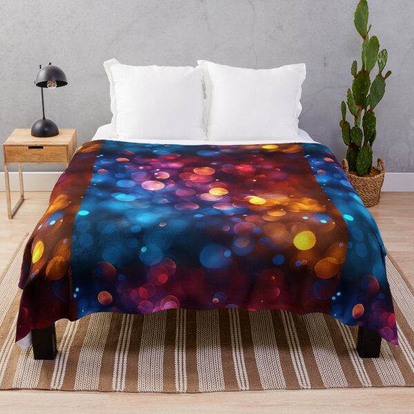 Item preview, Crimson and Navy Bokeh Light Abstract | blue gold and red designed and sold by PICbyFemke.