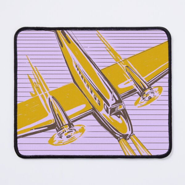 Item preview, Retro Airplane Yellow and Violet designed and sold by MaryRose73744.