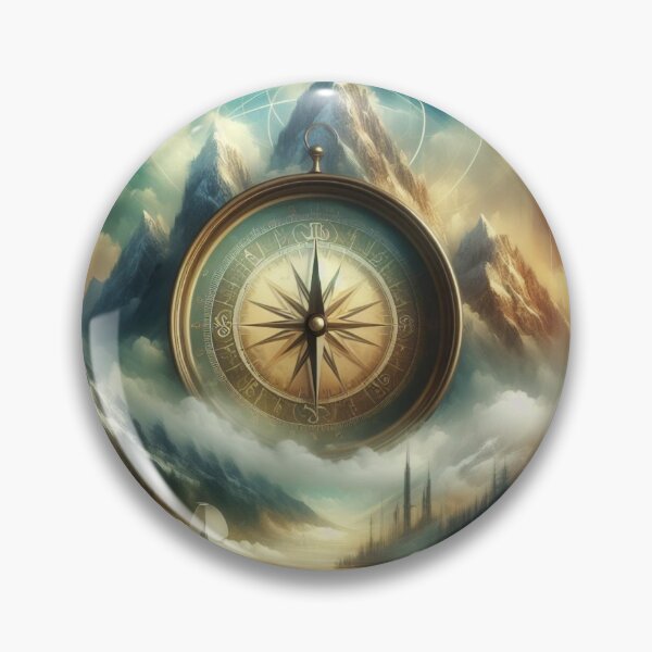 Item preview, Mountain and Compass in Surreal Serenity designed and sold by Pawel Oska.