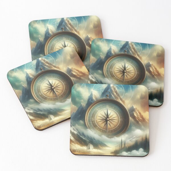 Item preview, Mountain and Compass in Surreal Serenity designed and sold by Pawel Oska.
