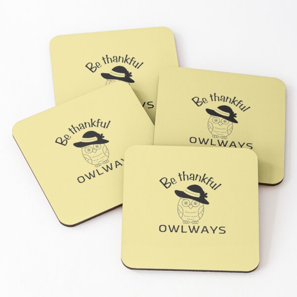 Item preview, be thankful owlways owl with hat graphic artwork designed and sold by neliswaj.