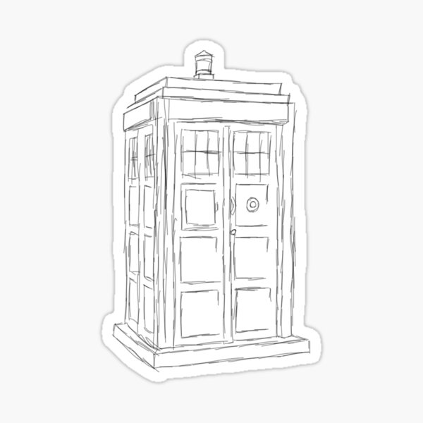 Item preview, police box sketch designed and sold by liam-tipper.