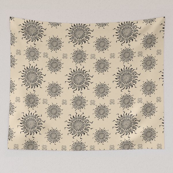 Item preview, Beige Sun Mandala - Vintage sunshine - Sun Print designed and sold by DreamersPlan.