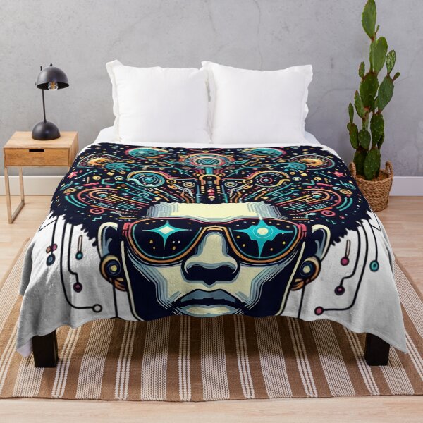 Item preview, Afrofuturism Afro Boy African Art designed and sold by KitonicTees.