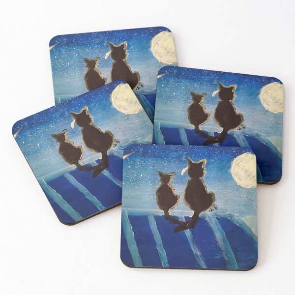 Item preview, Cats under the moon designed and sold by ivankacheresnye.