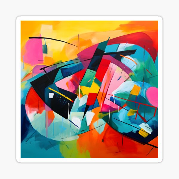 Item preview, The Head Space Collection - Vibrant Modern Art Bold Abstract Eccentric geometric Design  designed and sold by NortonArt.
