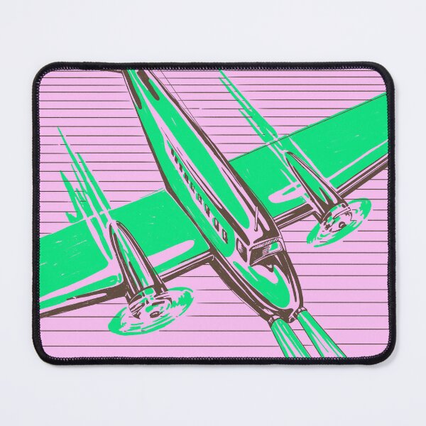 Item preview, Retro Airplane Pink and Green designed and sold by MaryRose73744.