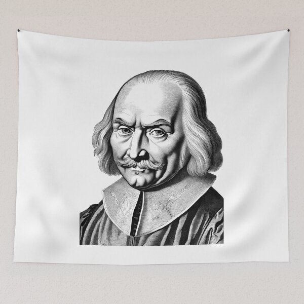 Item preview, Portrait of Thomas Hobbes designed and sold by NTGUILTY.