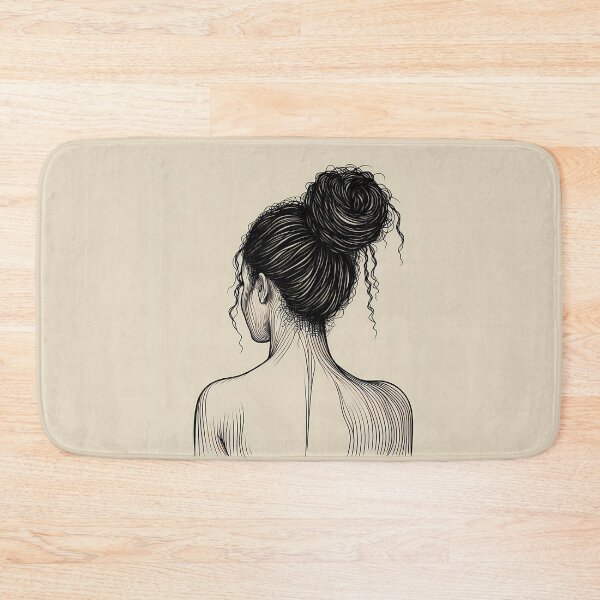 Item preview, Line Art: A Minimalist Portrait of a Woman from Behind designed and sold by Pickmash.
