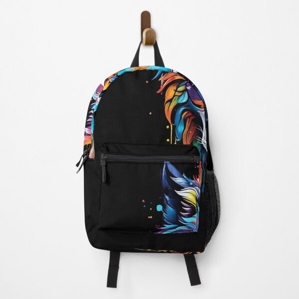 Item preview, Colorful graffiti spiritual wolf head designed and sold by dmtdc.