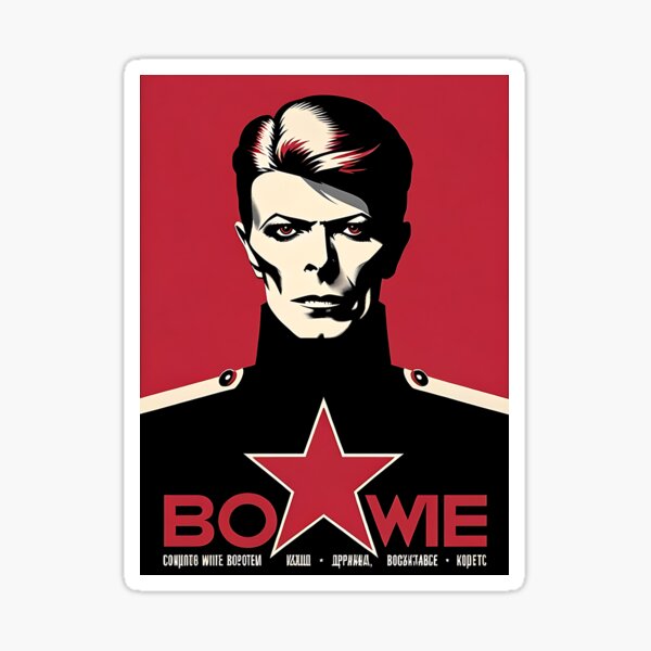 Thin White Duke 1950s Soviet Communist Style Sticker