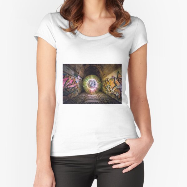 Train Tunnel Orb Fitted Scoop T-Shirt