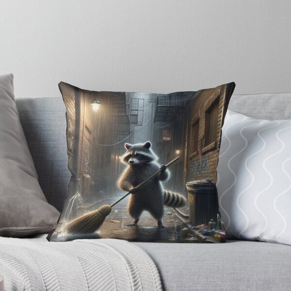 Item preview, URBAN CLEANUP: RACCOON JANITOR AT WORK FUNNY GIFTS designed and sold by DiySystem.