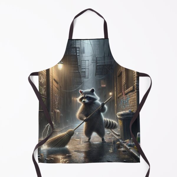 Item preview, URBAN CLEANUP: RACCOON JANITOR AT WORK FUNNY GIFTS designed and sold by DiySystem.