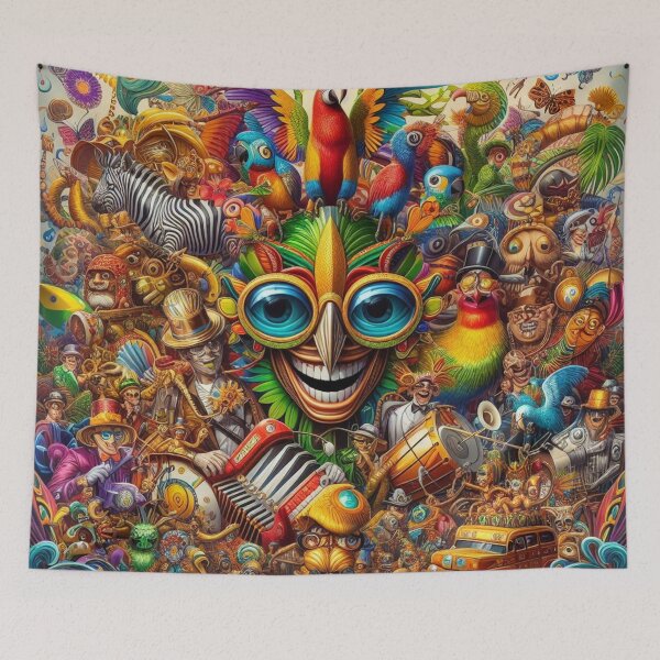Item preview, Carnival Frenzy: Vibrant Fabric Fiesta designed and sold by Rui Fernandes.