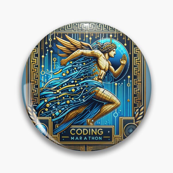 Item preview, Digital Olympian Coding Marathon Epic Badge designed and sold by ArtComixHaven.