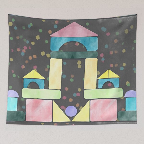 Item preview, Toy Block Castle designed and sold by AdriaCaps Art & Design.