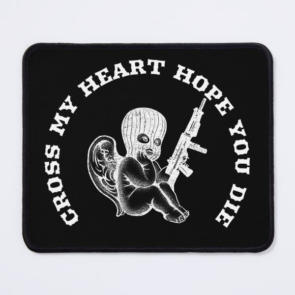 Item preview, Cross my heart hope you die, distressed design designed and sold by wittyprinttop.