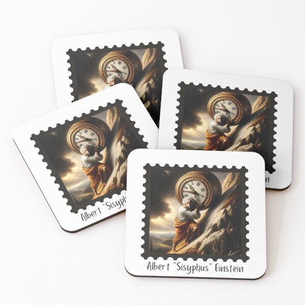 Item preview, Albert Sisyphus Einstein designed and sold by Labcoat Legends.