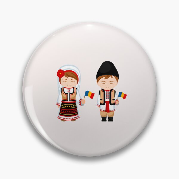Item preview,  Man and woman in moldavian national costume with flag. by Mill2023 designed and sold by Mill2023.