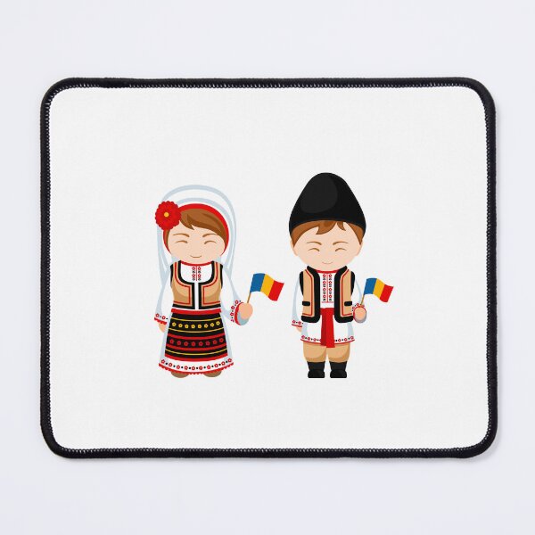 Item preview, Man and woman in moldavian national costume with flag. by Mill2023 designed and sold by Mill2023.