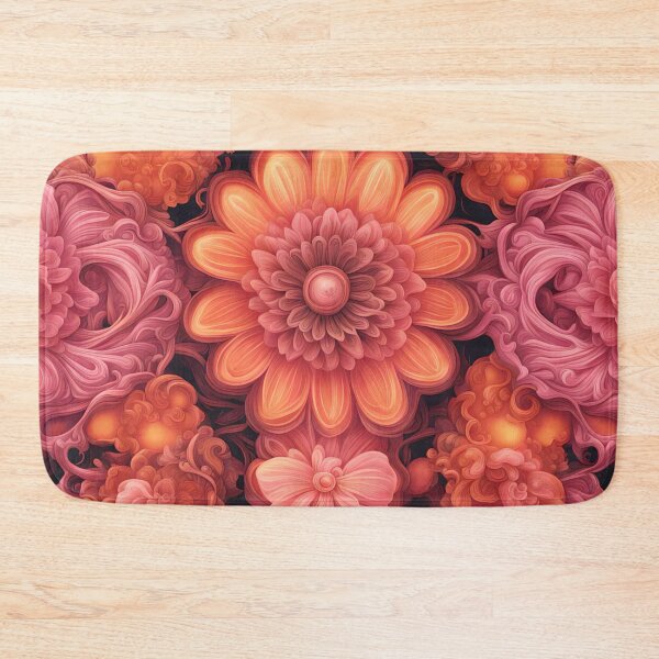 Item preview, Orange and pink flower meditation designed and sold by Joanne Walsh.