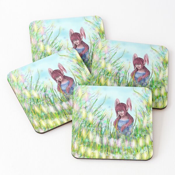 Item preview, Happy Easter bunny girl, digital art by MariDani designed and sold by MariDaniArt.