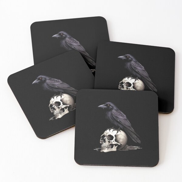 Item preview, Raven on a Human Skull designed and sold by ctrlaltchic.