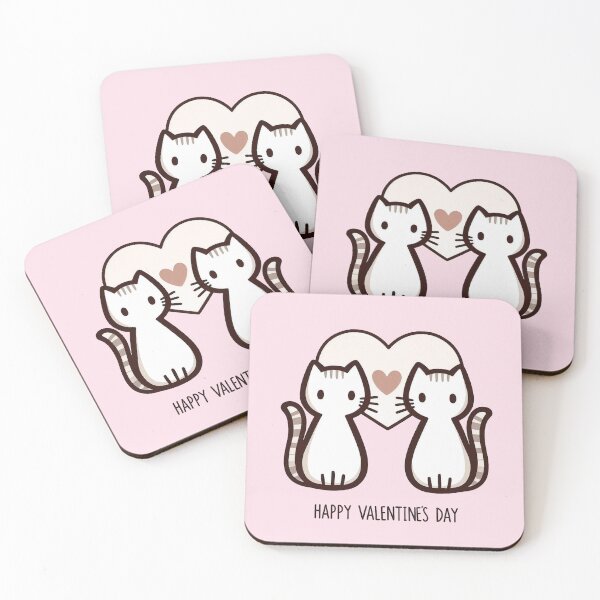 Item preview, Happy Valentine's Day - 2 cats designed and sold by Vkinsify.