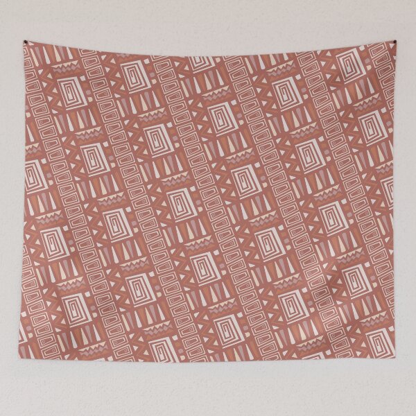 Item preview, Orange & White Natural Colors Tribal Symbols Consistent Collage designed and sold by Alchemy-A-La-G.