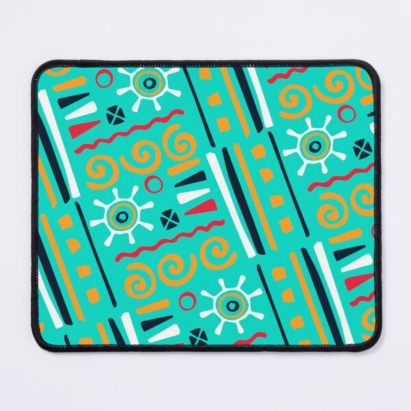Item preview, Red Orange Green & White Tribal Symbols Consistent Collage designed and sold by Alchemy-A-La-G.