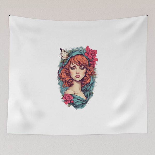 Item preview, Gril with roses designed and sold by david stigler.