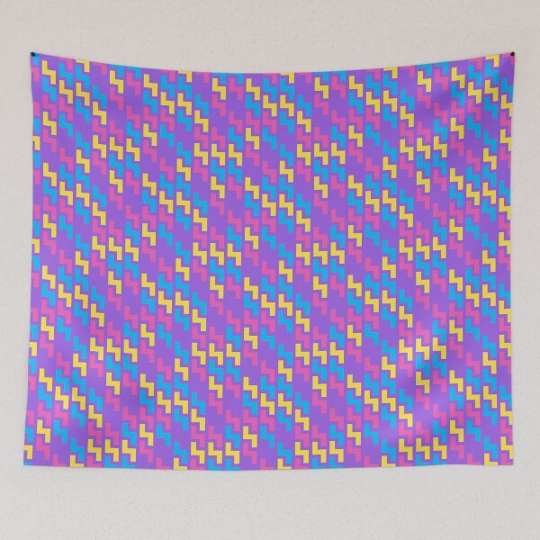 Item preview, Purple Colorful Tetris S Repeat Symbols Consistent Collage designed and sold by Alchemy-A-La-G.