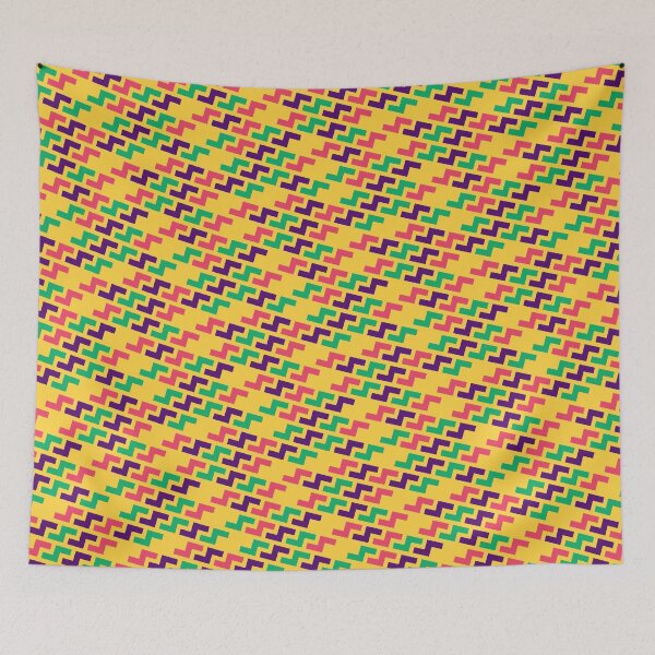 Item preview, Yellow Colorful Tetris S Repeat Symbols Consistent Collage designed and sold by Alchemy-A-La-G.