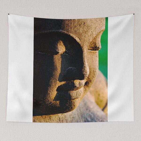 Item preview, Green lava stone face of Buddha statue  designed and sold by Michael Brewer.