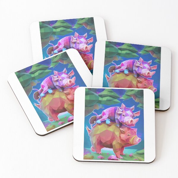 Item preview, Lowpoly Art Of Dwarf Riding On A Pig v1 designed and sold by AGShirts.