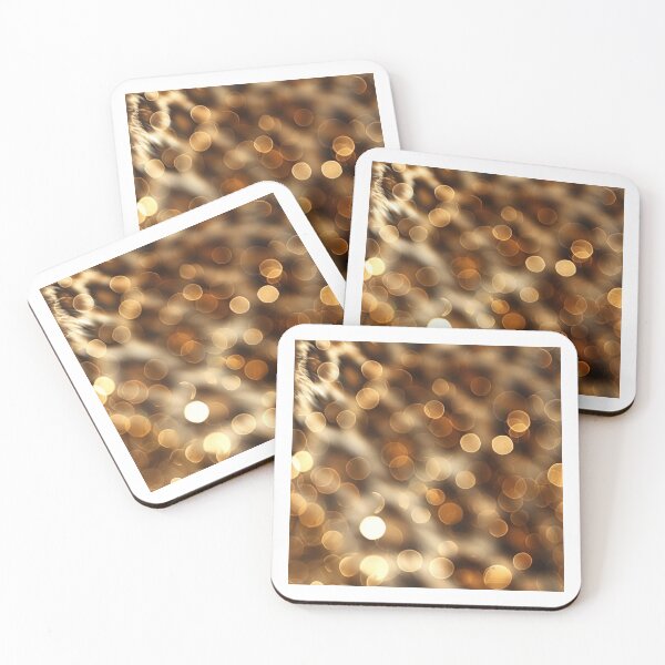 Item preview, Leopard pattern Amber Bokeh Lights on Dark Abstract Background | texture | gold designed and sold by PICbyFemke.