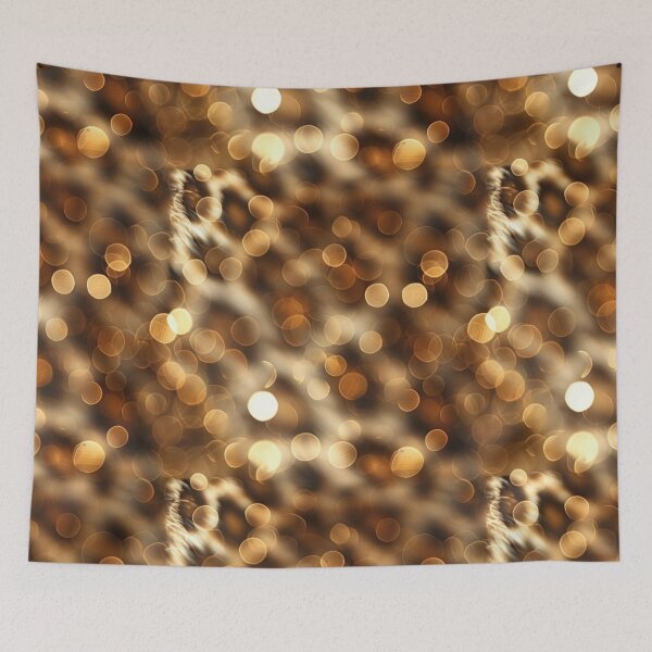 Item preview, Leopard pattern Amber Bokeh Lights on Dark Abstract Background | texture | gold designed and sold by PICbyFemke.