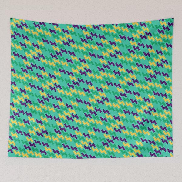 Item preview, Teal Green Colorful Tetris S Symbols Consistent Collage designed and sold by Alchemy-A-La-G.