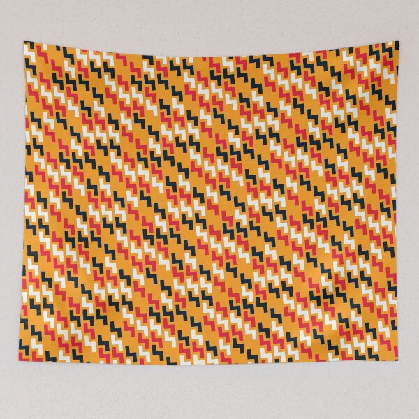 Item preview, Orange Colorful Tetris S Repeat Symbols Consistent Collage designed and sold by Alchemy-A-La-G.