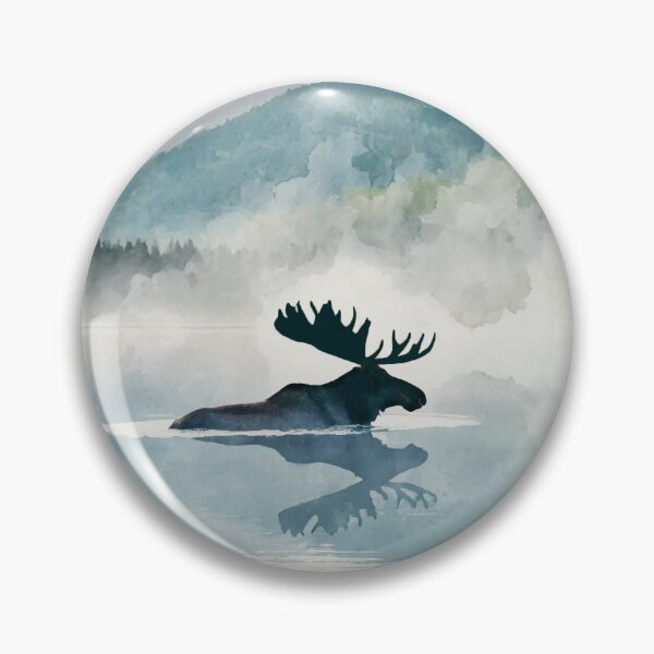 Item preview, Moose Swimming in the Mist | Visit the Adirondacks  designed and sold by cooperuliano.