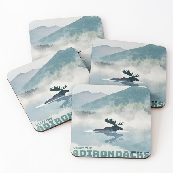 Item preview, Moose Swimming in the Mist | Visit the Adirondacks  designed and sold by cooperuliano.