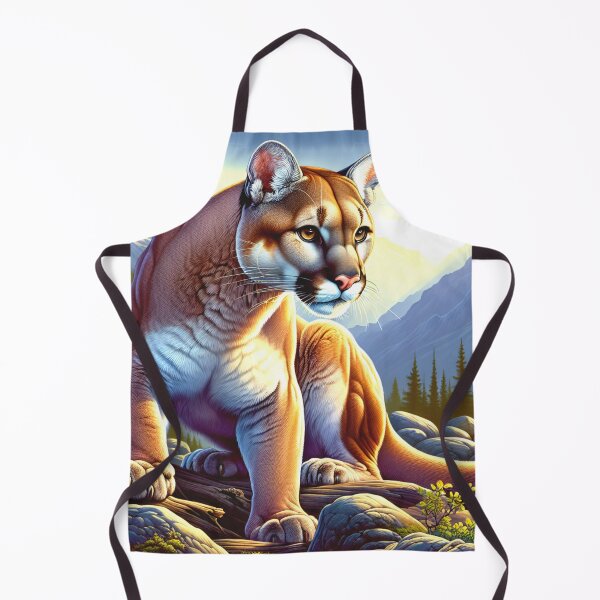 Item preview, Mountain Lion In a Forest Valley Creek designed and sold by HippieFarms11.