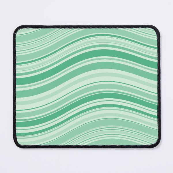 Item preview, Green & White Curly Parallel Waves Continuous Consistent Collage designed and sold by Alchemy-A-La-G.