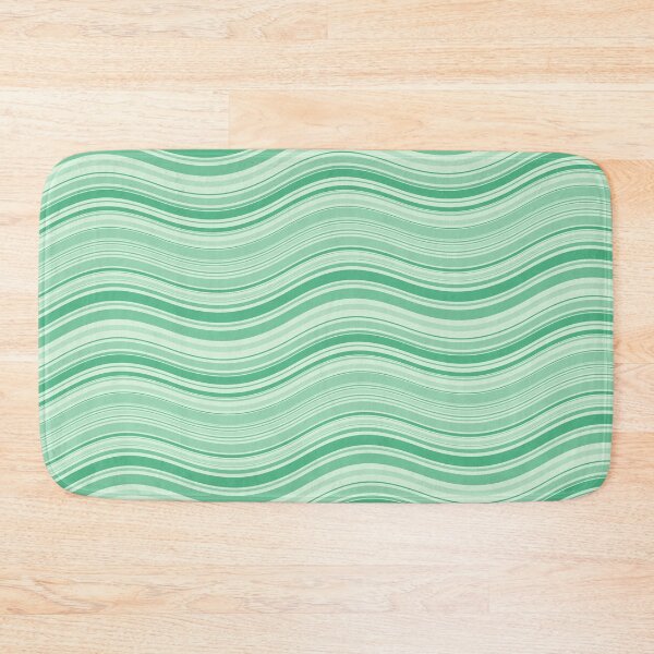 Item preview, Green & White Curly Parallel Waves Continuous Consistent Collage designed and sold by Alchemy-A-La-G.