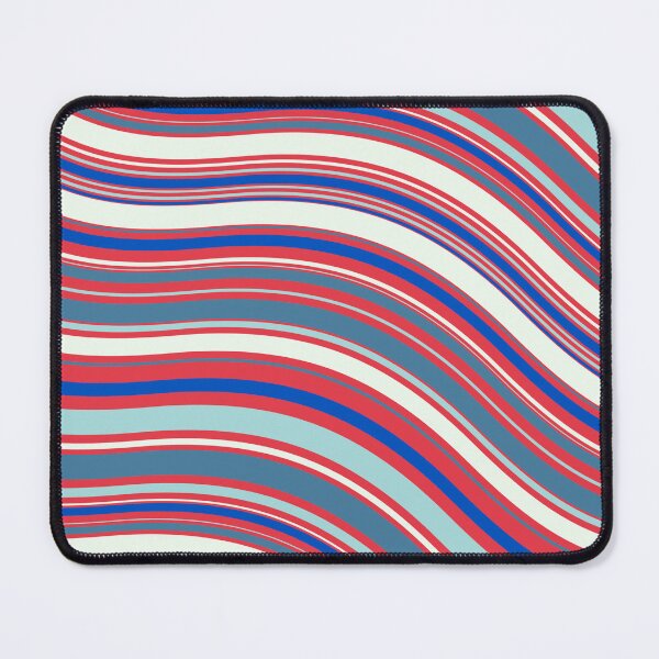 Item preview, Pink Grey Blue & White Parallel Waves Consistent Collage designed and sold by Alchemy-A-La-G.