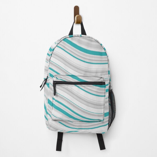 Item preview, Teal Green Grey & White Parallel Waves Consistent Collage designed and sold by Alchemy-A-La-G.