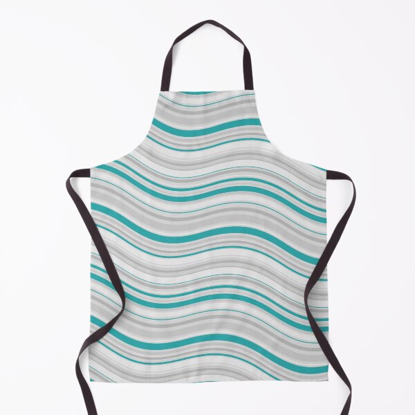 Item preview, Teal Green Grey & White Parallel Waves Consistent Collage designed and sold by Alchemy-A-La-G.